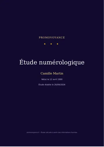 Couverture d'une étude numérologique Promovoyance